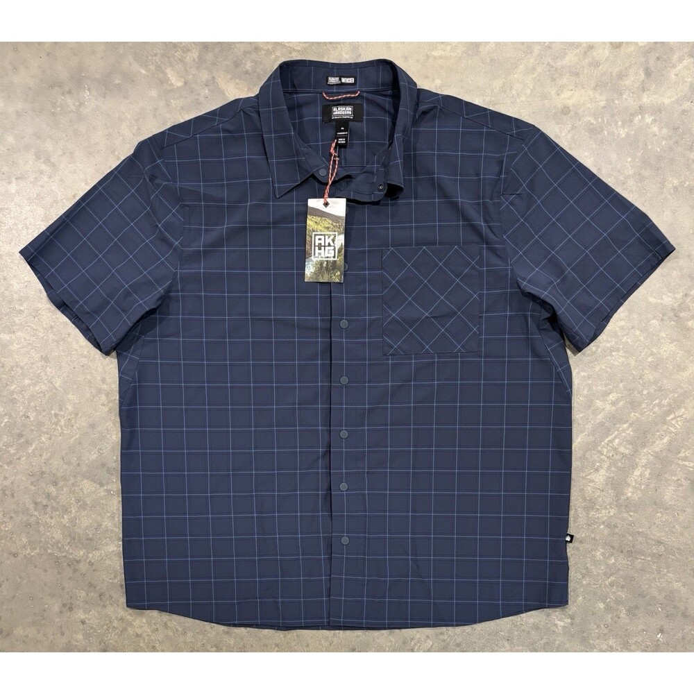 NWT Alaskan Hardgear AKHG SUL Shirt Mens XL Blue Short Sleeve Untucked Hiking